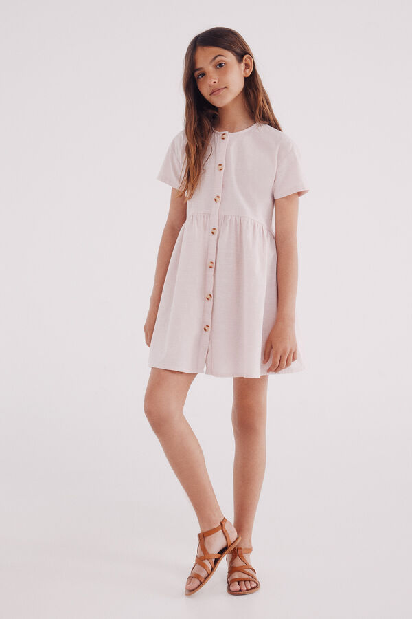 Springfield Kids Vestido manga curta menina rosa