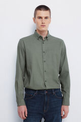 Springfield Camisa social estruturada bicolor bege