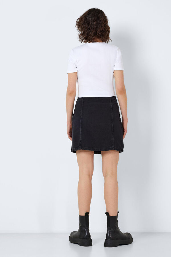 Noisy May T-shirt decote gota branco