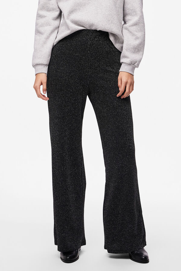 Pieces Pantalón de brillo negro
