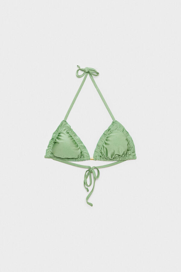 Inside Top Bikini Metalizado turquesa