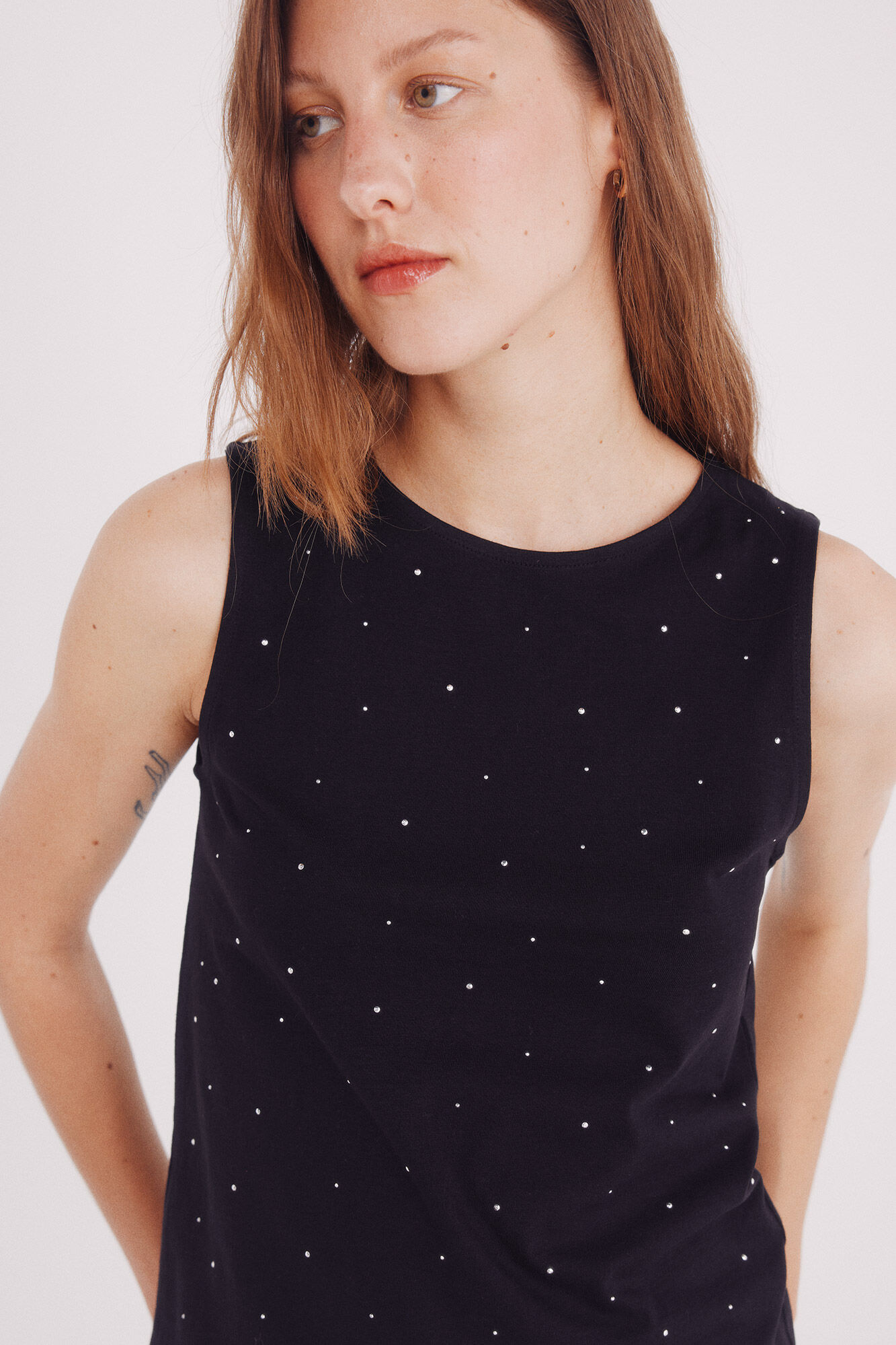 Springfield Camiseta tachas cristal