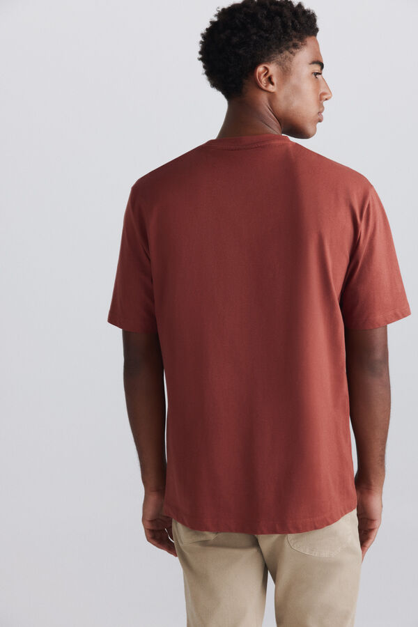 Springfield T-shirt b&aacute;sica heavy weight rosa