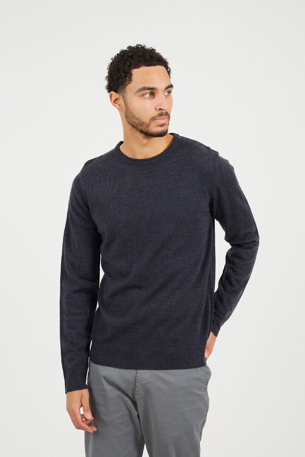 Brave Soul Jersey cuello redondo azul