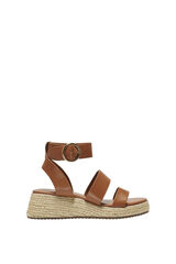 Only Sandalia cu&ntilde;a alpargata tostado