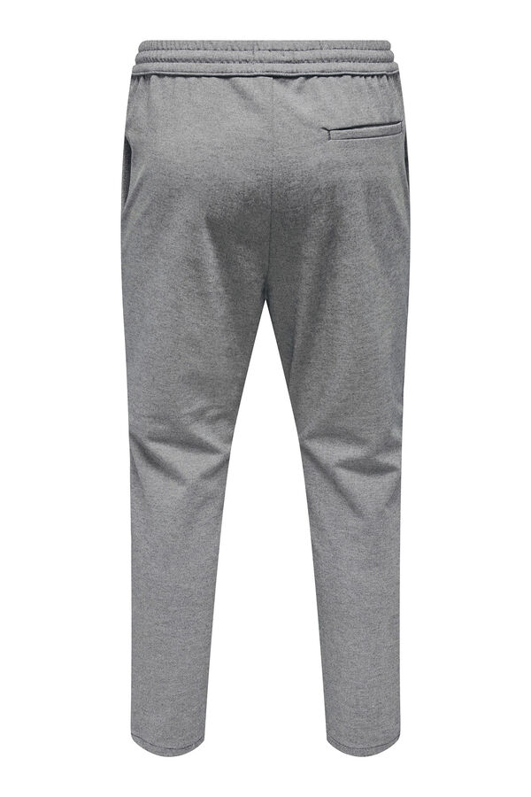 Springfield Pantalón fluído bajo entallado gris medio