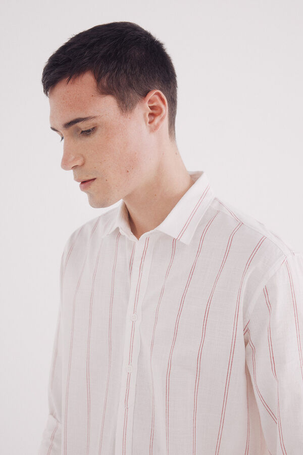 Springfield Camisa polera rayas blanco