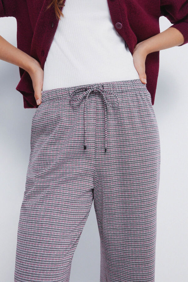 Springfield Pantalones jogger anchos burdeos