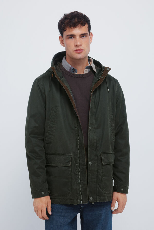 Springfield Parka de algod&atilde;o estampado