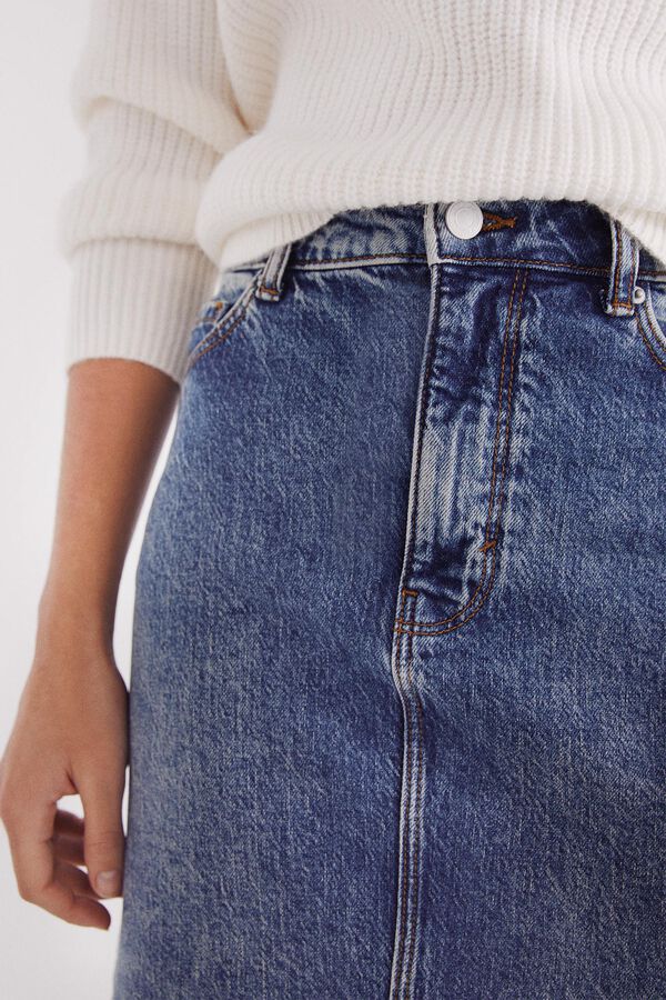 Springfield Saia de ganga midi azul