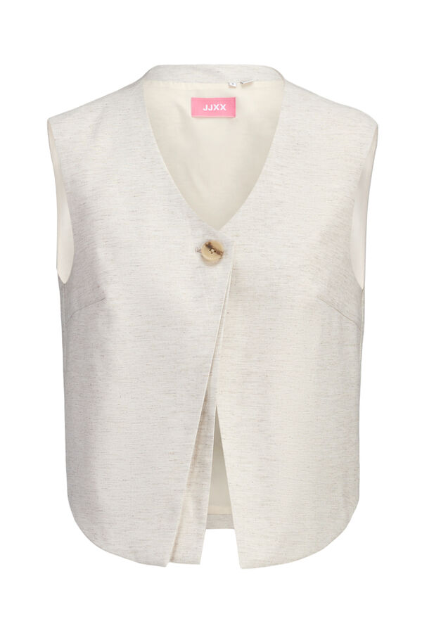 Jack & Jones Chaleco vestir asim&eacute;trico gris