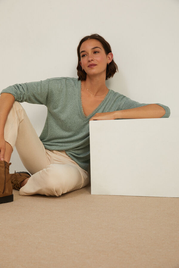 Springfield Camiseta Punto Cortado Lace verde