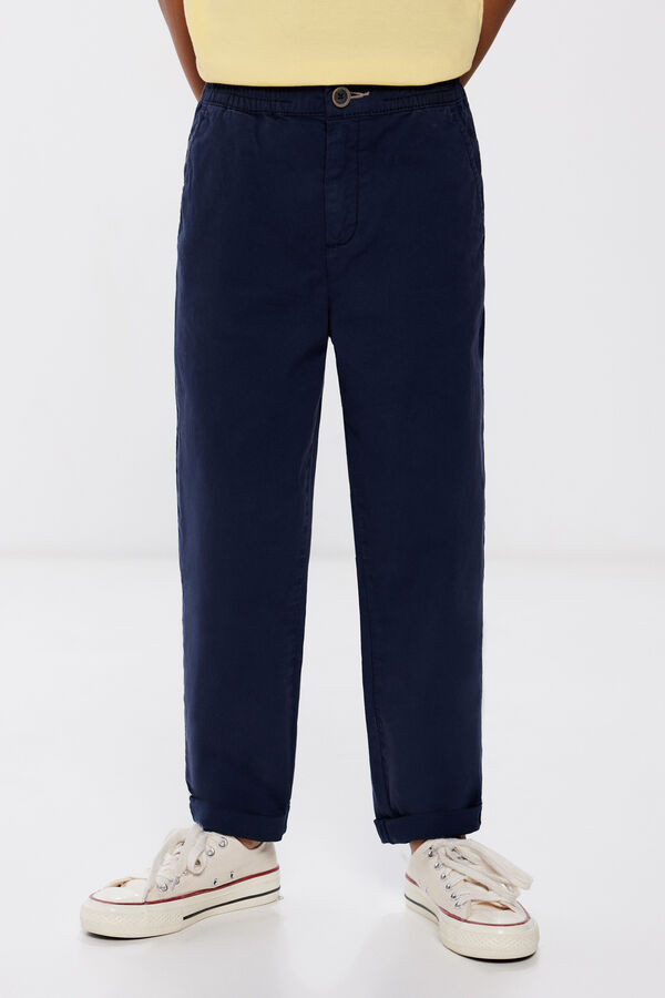 Springfield Kids Cal&ccedil;as chino leve rapaz azul