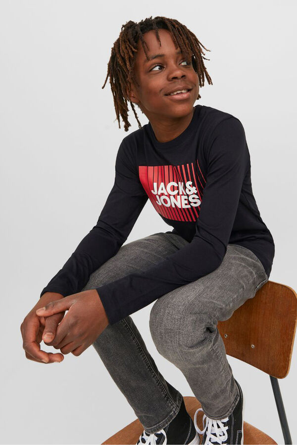 Jack & Jones Junior Camiseta estampada regular fit preto