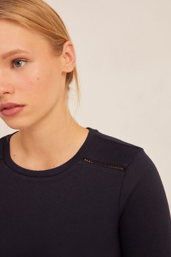 Springfield T-shirt Ombros Crochet azul