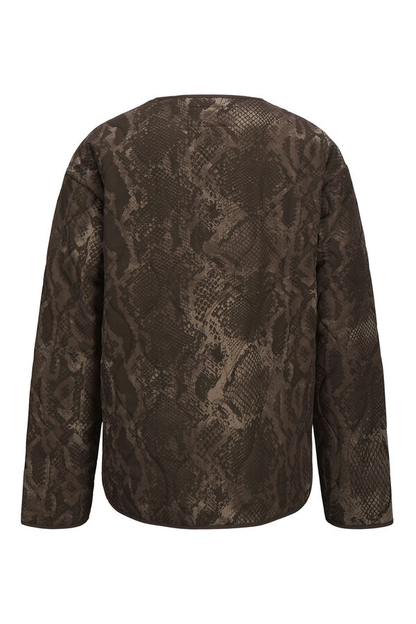 Jack & Jones Cazadora estampada reptil marr&oacute;n