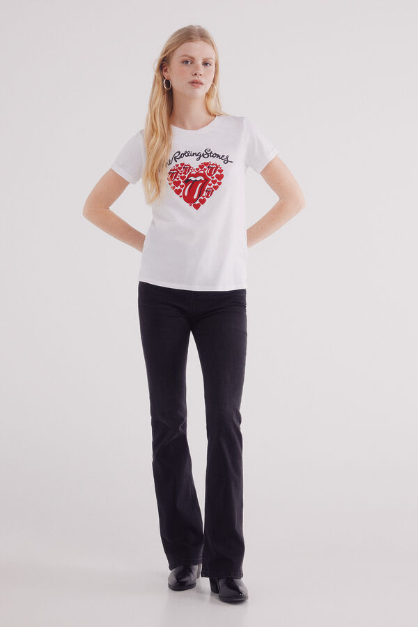 Springfield Camiseta "Rolling Stones" blanco