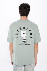 Springfield Camiseta Peanuts Charlie Extrovert verde