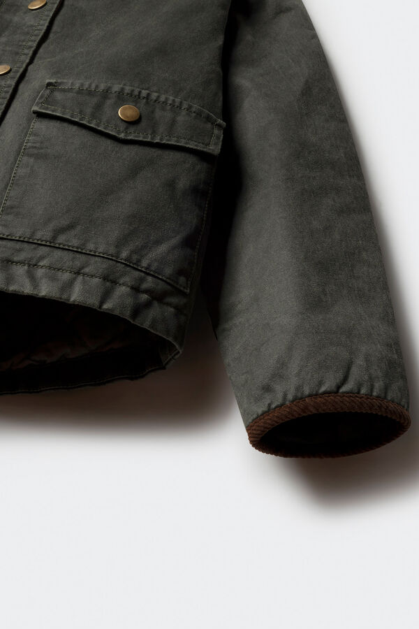 Springfield Kids Detalhes do Parka menina Caqui escuro