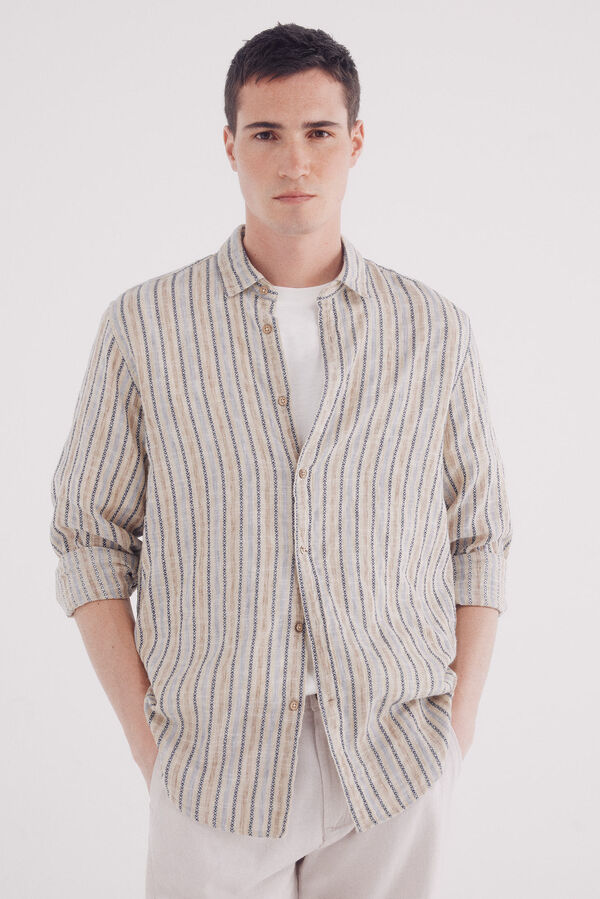 Springfield Camisa rayas blanco