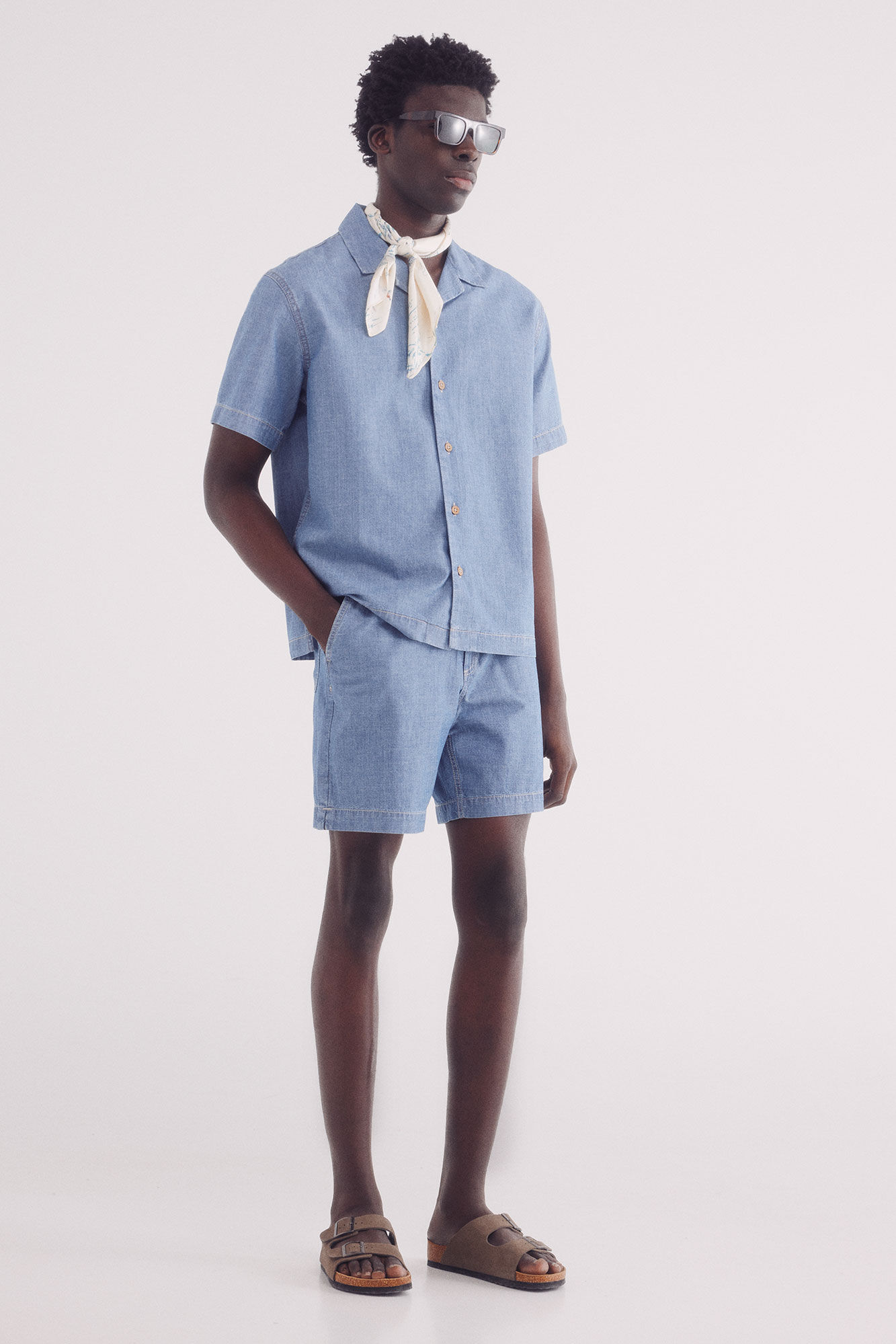 Springfield Camisa de boliche jacquard de manga curta