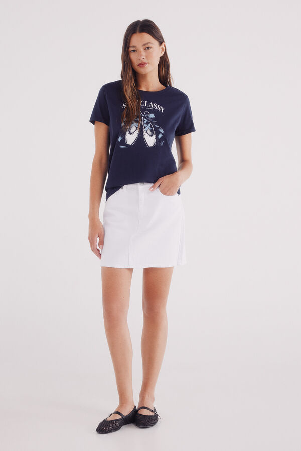 Springfield Camiseta gr&aacute;fica azul