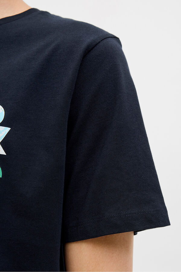 Jack & Jones Camiseta regular fit estampada azul