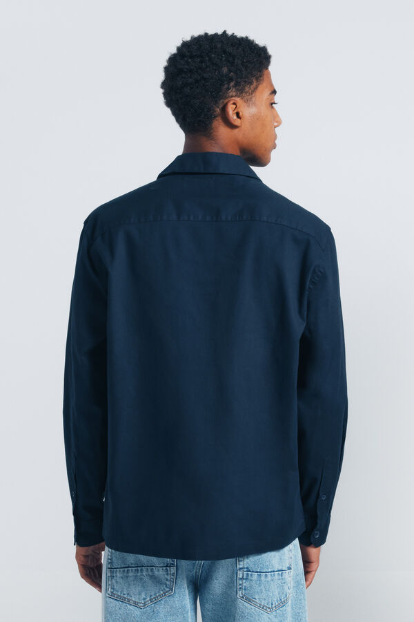 Springfield Sobrecamisa bordada azul