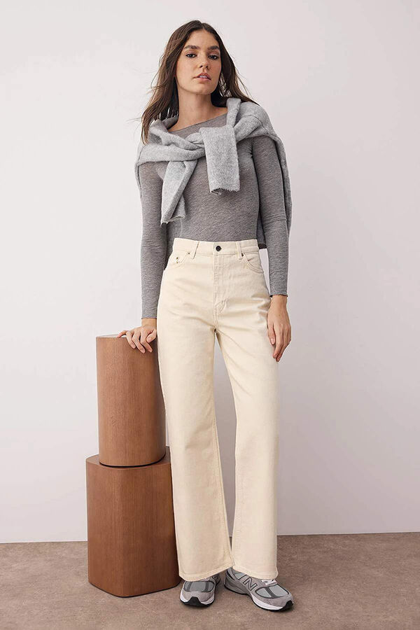 Trendyol Jeans wide leg bege