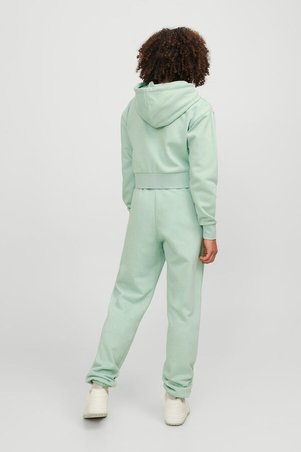 Jack & Jones Sweatshirt crop com capuz verde