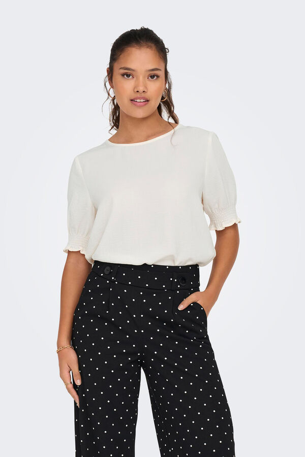 JDY Top manga corta blanco