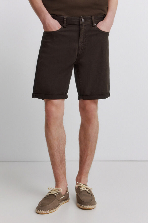 Springfield Bermuda 5 bolsillos lavada sim fit nude