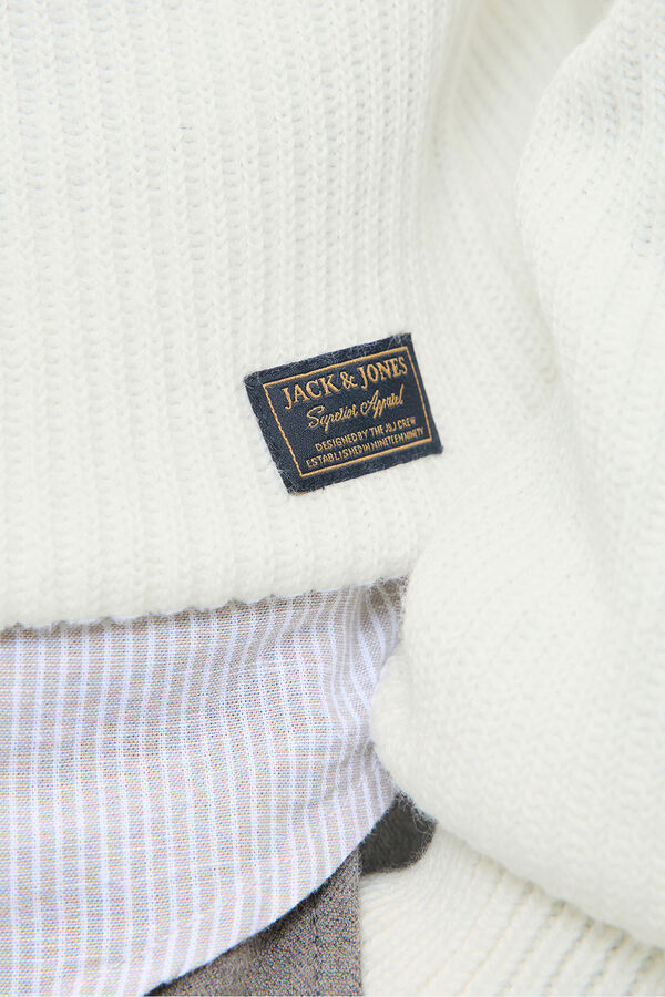 Jack & Jones Jersey cuello cremallera blanco