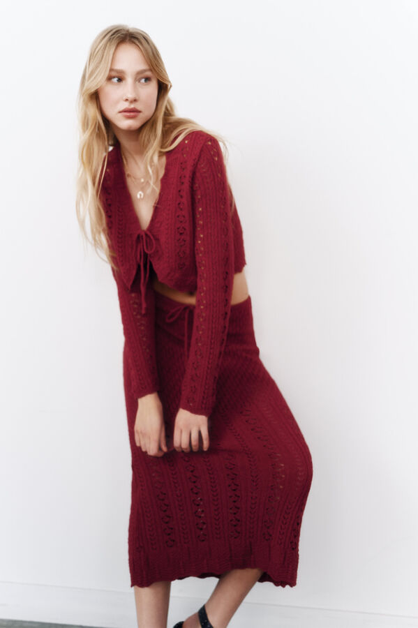 High Spirits Saia vermelha  estampado