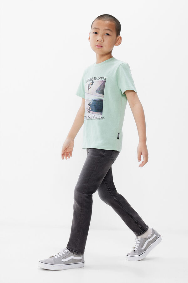 Springfield Kids T-shirt print "no limits" menino verde