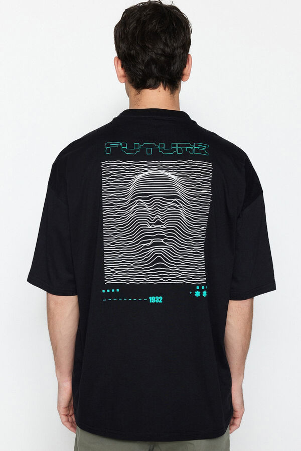 Trendyol T-shirt algod&atilde;o preto