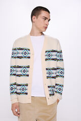 Springfield C&aacute;rdigan jacquard colores blanco