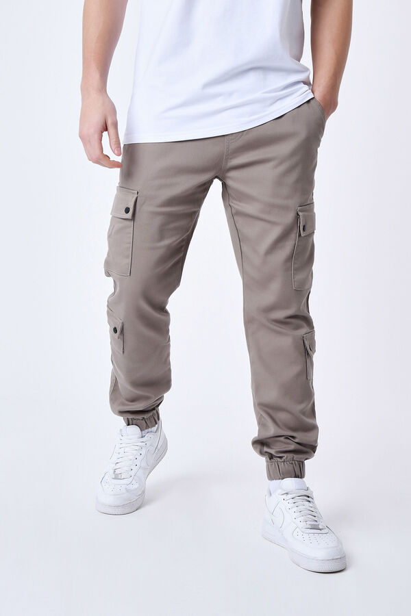 Project X Paris PANTAL&Oacute;N CARGO MULTI BOLSILLOS marr&oacute;n