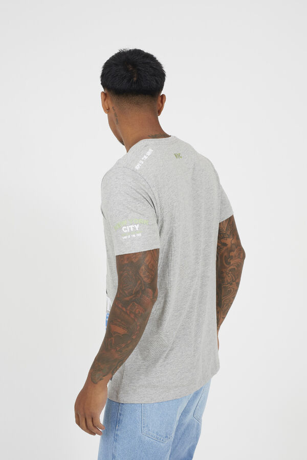 Brave Soul T-shirt estampada com manga curta cinzento