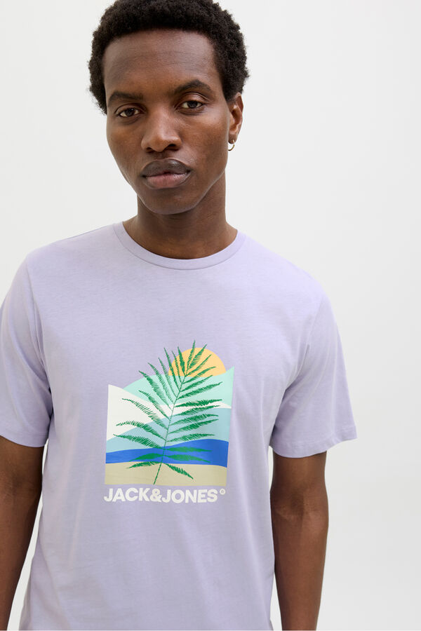 Jack & Jones Camiseta regular fit estampada morado/lila
