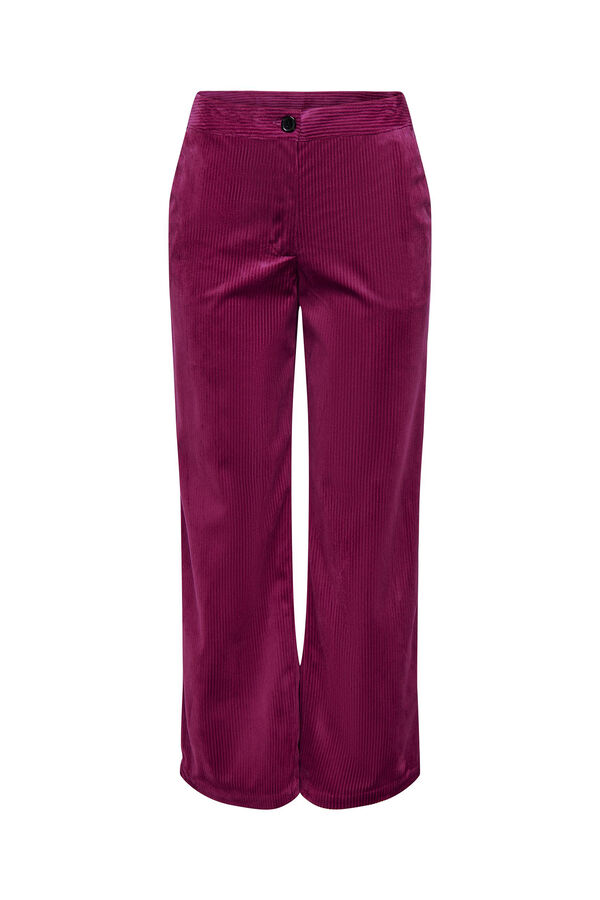 Springfield Pantalón ancho de pana morado