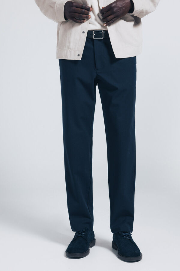 Springfield Pantal&oacute;n chino jogger comfort fit azul