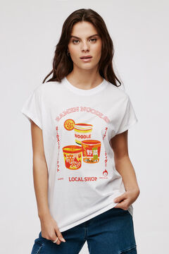 Springfield T-shirt oversize manga curta com estampado branco