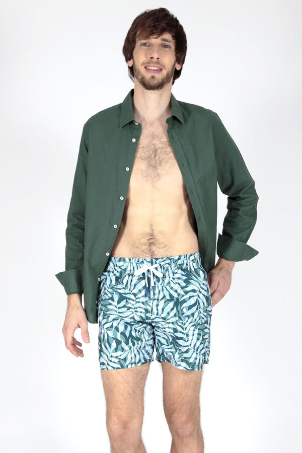 Brave Soul Ba&ntilde;ador estampado con cord&oacute;n verde