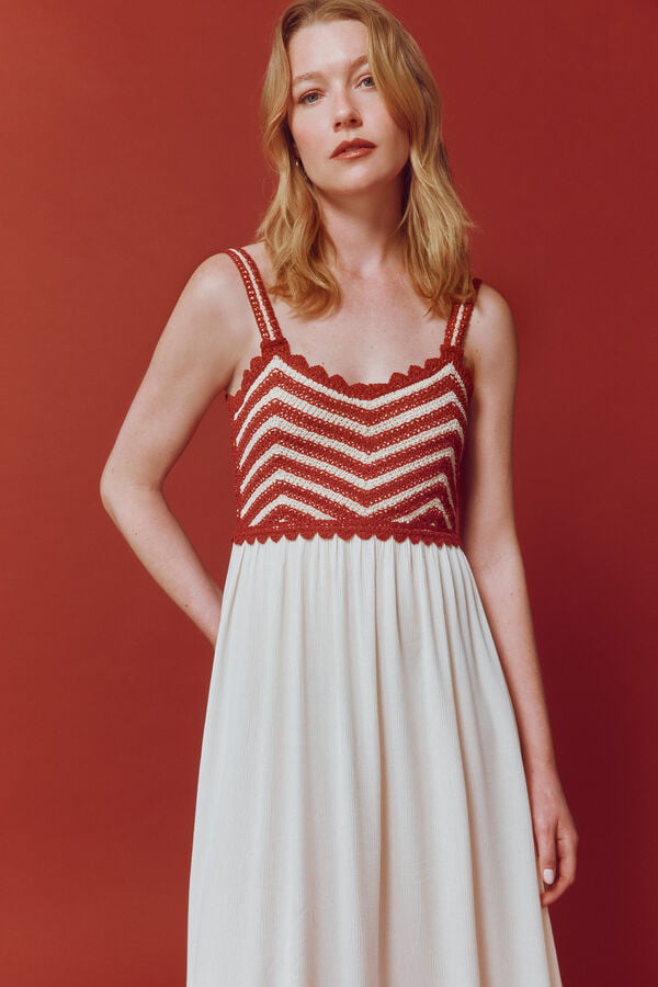 Springfield Vestido Mallorca branco