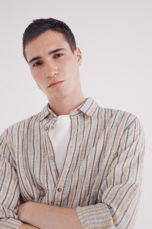 Springfield Camisa rayas blanco