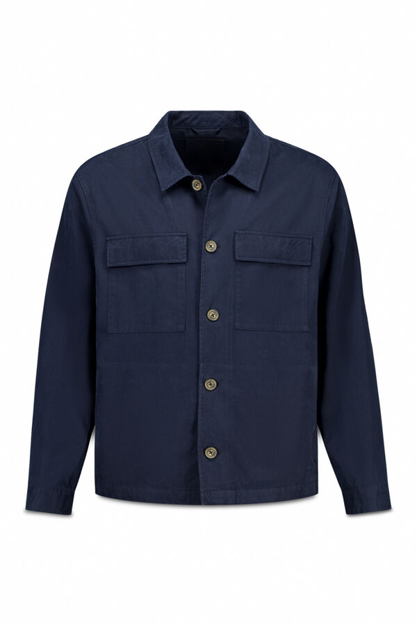 Springfield Sobrecamisa de algodão azul