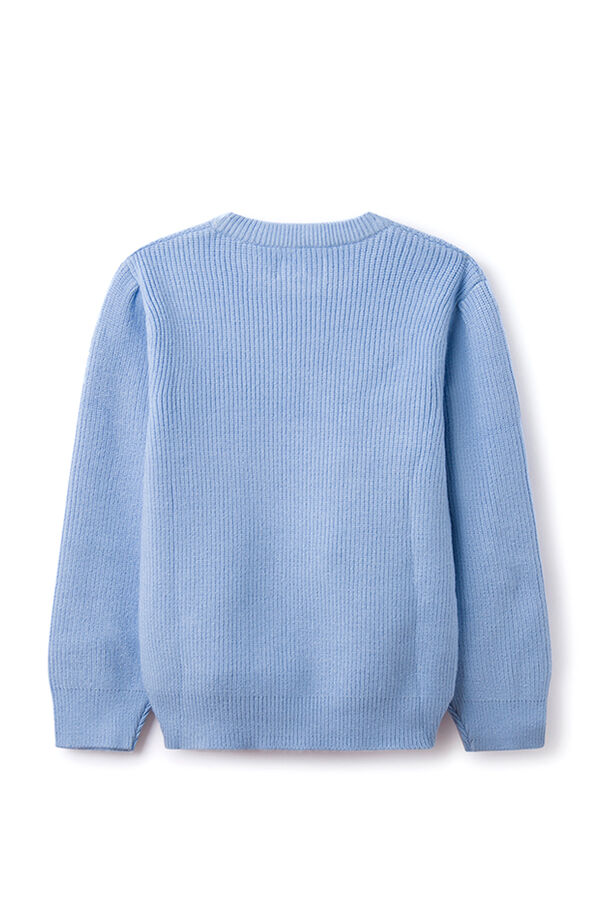 Springfield Kids Jersey bordado flores ni&ntilde;a azul