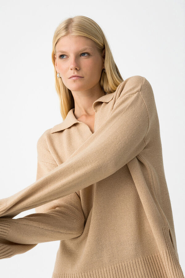 Tiffosi Camisola Relaxado com Gola cru