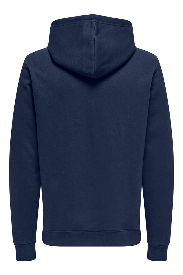 Only & Sons Sudadera de hombre con capucha regular fit. azul